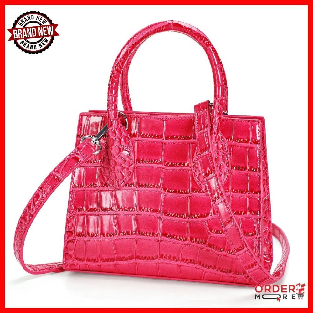 Mini Vegan Leather Crossbody Bag - Small Cute Purse for Women